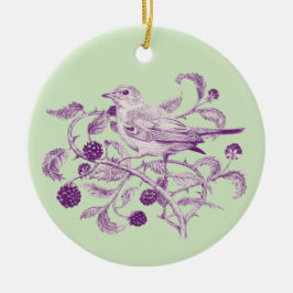 Ornamento De Cerâmica Blackberry Harvest -