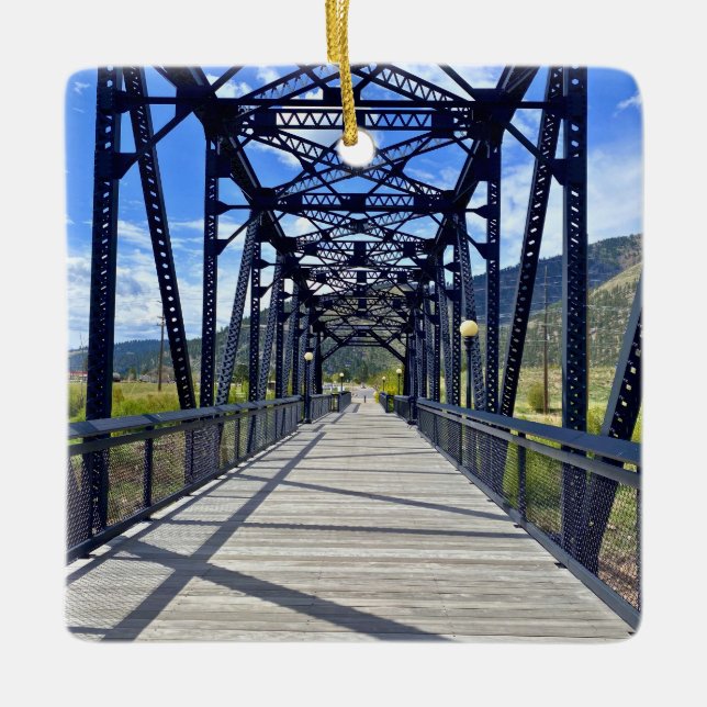 Ornamento De Cerâmica Blackfoot River Crossing (Frente)