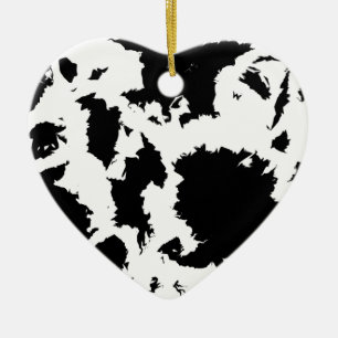 Ornamento De Cerâmica Blocos Preto e Branco