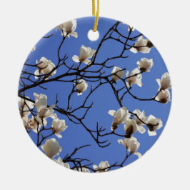 Ornamento De Cerâmica Blooming Magnolias