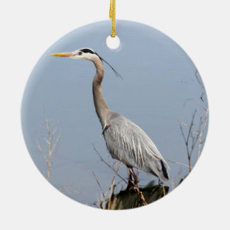 Ornamento De Cerâmica Blue Heron