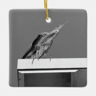 Ornamento De Cerâmica Blue Heron Ornament