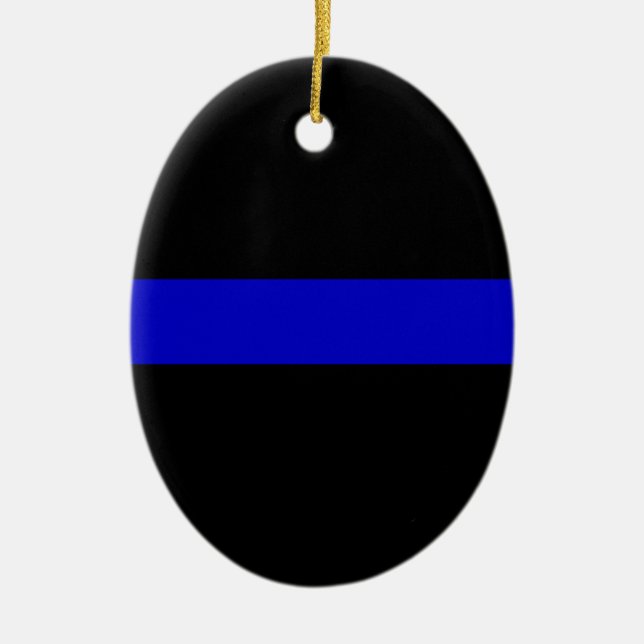 Ornamento De Cerâmica Blue Line fino (Frente)