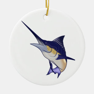 Ornamento De Cerâmica Blue Marlin