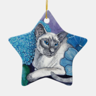 Ornamento De Cerâmica Blue Point Siamese Cat
