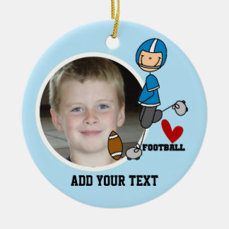 Ornamento De Cerâmica Blue Stick Figura jogador de futebol