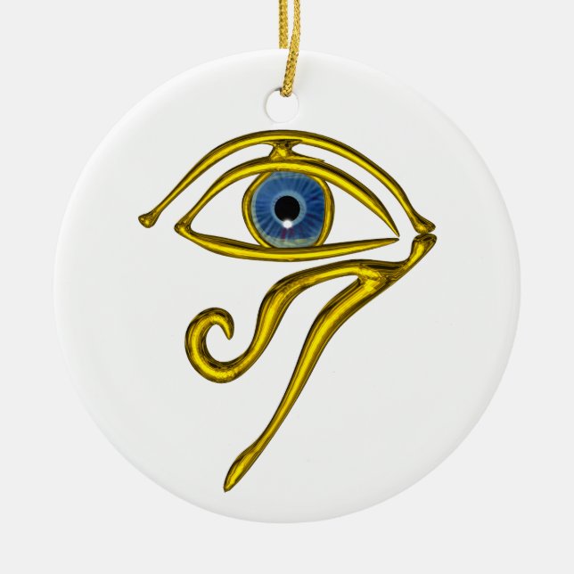 Ornamento De Cerâmica BLUE TALISMAN, branco (Frente)