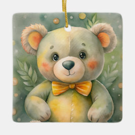 Ornamento De Cerâmica Blue Winter with Deers