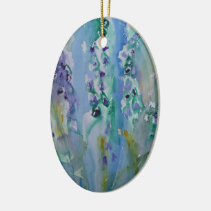 Ornamento De Cerâmica Bluebell impressionista na moda à moda do © P