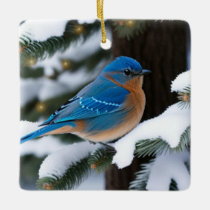 Ornamento De Cerâmica Bluebird