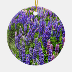 Ornamento De Cerâmica Bluebonnets Blue Flowers Texas Texan Lupine