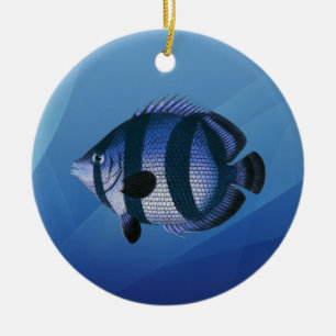 Ornamento De Cerâmica Bluegill Sunfish, da manhã