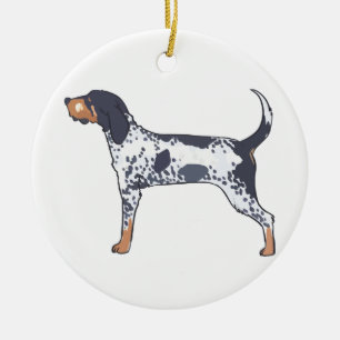 Ornamento De Cerâmica Bluetick Coonhound