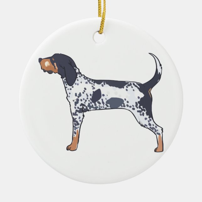 Ornamento De Cerâmica Bluetick Coonhound (Frente)