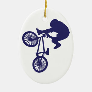 Ornamento De Cerâmica BMX Biker