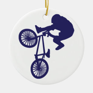 Ornamento De Cerâmica BMX Biker