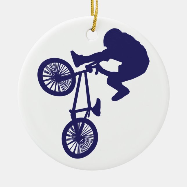 Ornamento De Cerâmica BMX Biker (Frente)