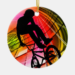 Ornamento De Cerâmica BMX nas linhas & nos círculos