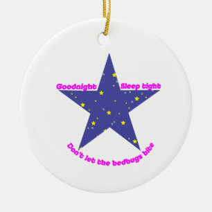 Ornamento De Cerâmica Boa Noite De Dormir Estrela De Bedbug