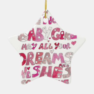 Ornamento De Cerâmica Boa vinda ao bebé do mundo