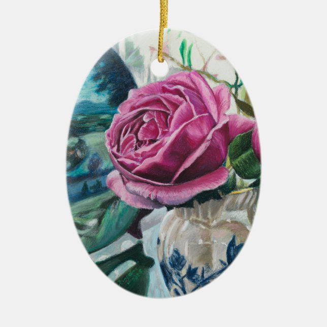 Ornamento De Cerâmica Boas memórias mordidas à luz da manhã - (Frente)