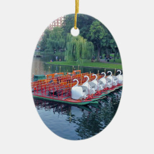 Ornamento De Cerâmica Boats Swan de Boston