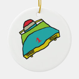 Ornamento De Cerâmica Bobsled