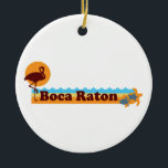 Ornamento De Cerâmica Boca Raton - projeto da praia<br><div class="desc">Boca Raton - design da praia.</div>