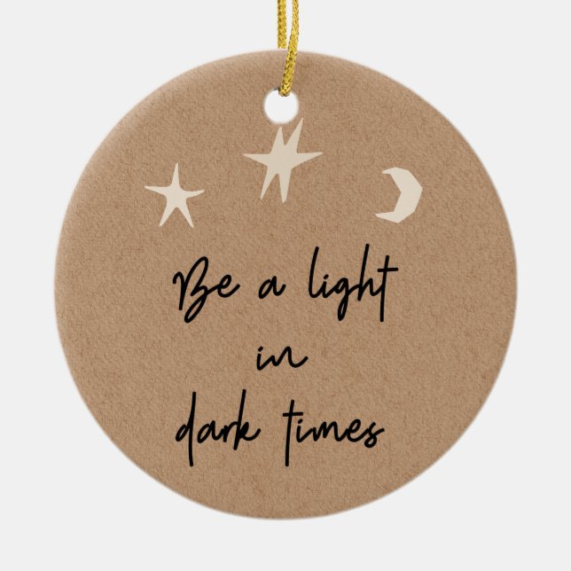 Ornamento De Cerâmica Boho Motivacional Stars Moon Stofer Stuffer (Frente)