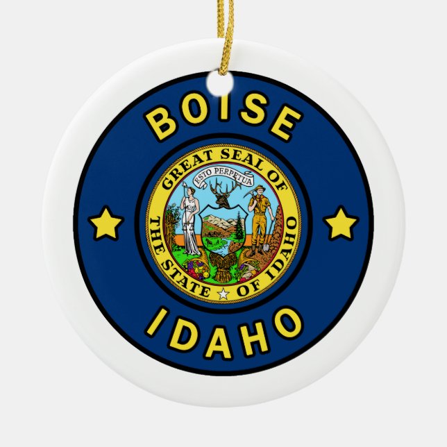 Ornamento De Cerâmica Boise Idaho (Frente)