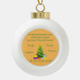 Ornamento De Cerâmica Bola A época mais maravilhosa do ano em um ornamento