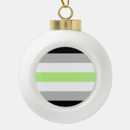 Ornamento De Cerâmica Bola Bandeira do Orgulho Agênero