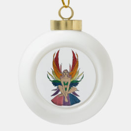 Ornamento De Cerâmica Bola Bisexual Faerie