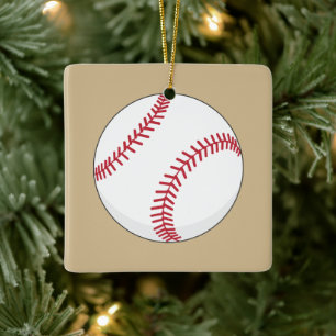 Ornamento De Cerâmica Bola de Baseball