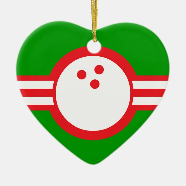 Ornamento De Cerâmica bola de boliche: estrela do ar (Frente)