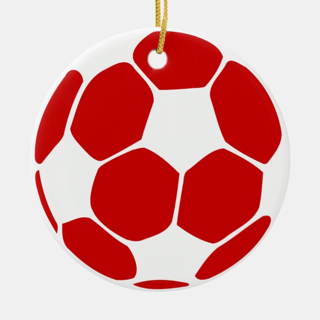Ornamento De Cerâmica bola de futebol (Frente)