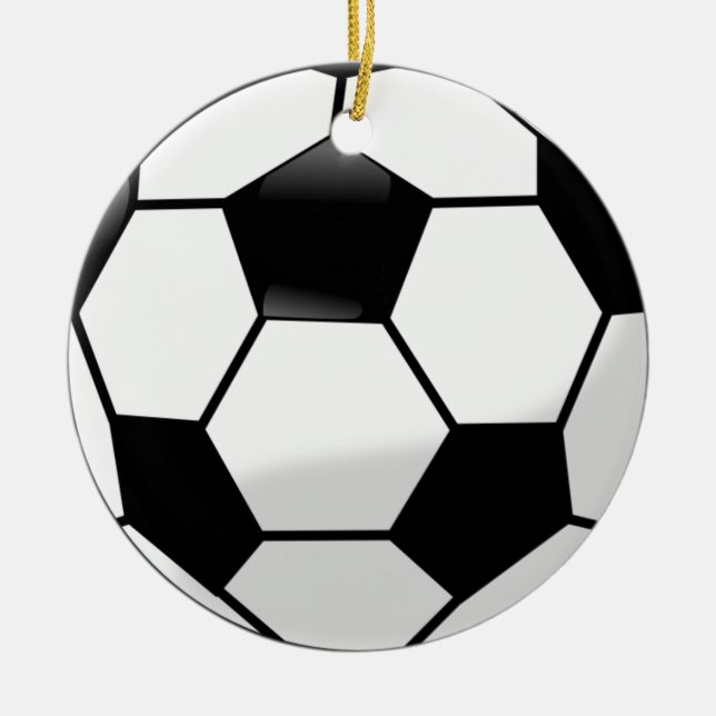 Ornamento De Cerâmica Bola de futebol (Frente)