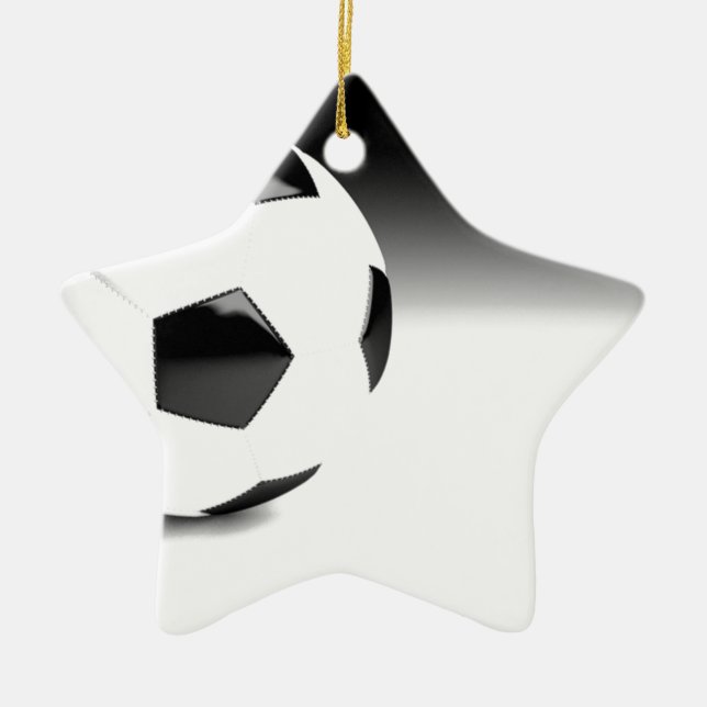 Ornamento De Cerâmica Bola de futebol (Frente)