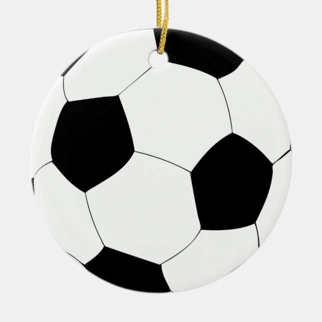 Ornamento De Cerâmica Bola de futebol (Frente)