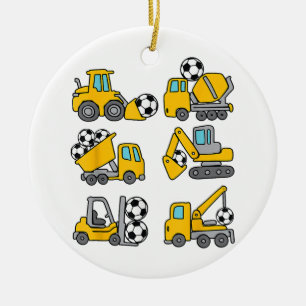 Ornamento De Cerâmica Bola de Futebol Crianças Futebol Caminhões de Cons