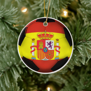 Ornamento De Cerâmica Bola de Futebol Esportes Espanha