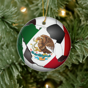 Ornamento De Cerâmica Bola de Futebol México Esportes