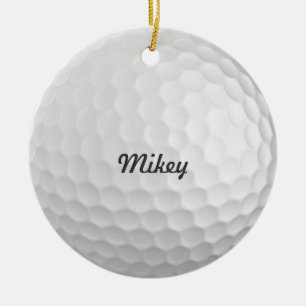 Ornamento De Cerâmica Bola de golfe customizável