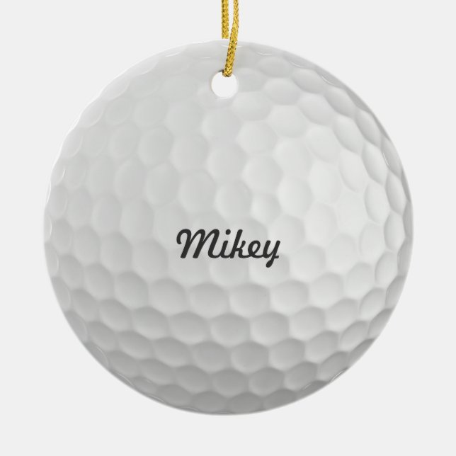 Ornamento De Cerâmica Bola de golfe customizável (Frente)