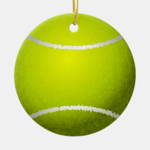 Ornamento De Cerâmica Bola de tênis branca e verde