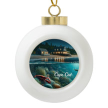 Enfeites de natal de Cape Cod Marine Beach House
