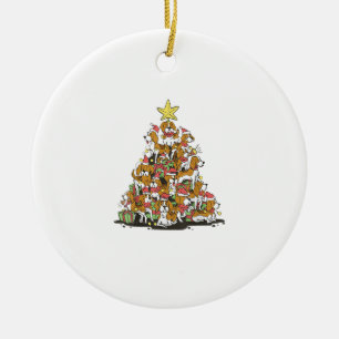 Ornamento De Cerâmica Bola engraçada Árvore de Natal para amantes de bea
