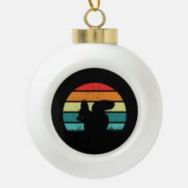 Ornamento De Cerâmica Bola Esquilo Esquilo Retro