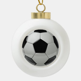 Ornamento De Cerâmica Bola Football Soccer Ball Ceramic Christmas Ornament