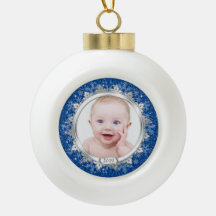 Foto do Primeiro Natal (Natal) do Blue Silver Baby